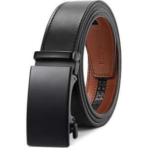 imageBOSTANTEN Mens Belt Leather Ratchet Belt For Men Dress and Casual with Adjustable Buckle Trim to Fit015  Black  Brown
