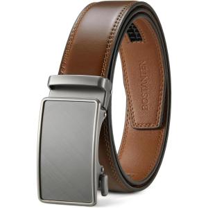 imageBOSTANTEN Mens Belt Leather Ratchet Belt For Men Dress and Casual with Adjustable Buckle Trim to Fit016  Vintage Brown