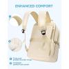 imageBOSTANTEN 156 Inch Laptop Backpack for Women College Teacher Computer Bag Travel Backpack Purse with USB Charging PortBeigeapricot