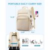 imageBOSTANTEN 156 Inch Laptop Backpack for Women College Teacher Computer Bag Travel Backpack Purse with USB Charging PortBeigeapricot