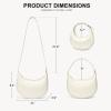 imageBOSTANTEN Crescent Shoulder Bag for Women Trendy Crossbody Hobo Purse Vegan Leather Clutch Handbag Adjustable StrapBeige