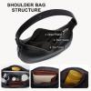 imageBOSTANTEN Crescent Shoulder Bag for Women Trendy Crossbody Hobo Purse Vegan Leather Clutch Handbag Adjustable StrapBlack
