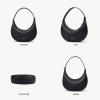 imageBOSTANTEN Crescent Shoulder Bag for Women Trendy Crossbody Hobo Purse Vegan Leather Clutch Handbag Adjustable StrapBlack