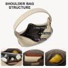 imageBOSTANTEN Crescent Shoulder Bag for Women Trendy Crossbody Hobo Purse Vegan Leather Clutch Handbag Adjustable StrapCamel Brown