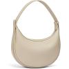 imageBOSTANTEN Crescent Shoulder Bag for Women Trendy Crossbody Hobo Purse Vegan Leather Clutch Handbag Adjustable StrapCamel Brown