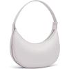 imageBOSTANTEN Crescent Shoulder Bag for Women Trendy Crossbody Hobo Purse Vegan Leather Clutch Handbag Adjustable StrapGrey Purple