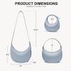 imageBOSTANTEN Crescent Shoulder Bag for Women Trendy Crossbody Hobo Purse Vegan Leather Clutch Handbag Adjustable StrapLight Blue