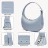imageBOSTANTEN Crescent Shoulder Bag for Women Trendy Crossbody Hobo Purse Vegan Leather Clutch Handbag Adjustable StrapLight Blue