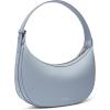 imageBOSTANTEN Crescent Shoulder Bag for Women Trendy Crossbody Hobo Purse Vegan Leather Clutch Handbag Adjustable StrapLight Blue