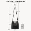 imageBOSTANTEN Crossbody Bucket Shoulder Bags for Women Vegan Leather Purse Cross Body Handbag Multiple PocketsBlack