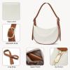 imageBOSTANTEN Purses for Women Small Crossbody Bags Crescent Shoulder Bag Hobo Handbag with Adjustable StrapBeige