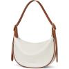 imageBOSTANTEN Purses for Women Small Crossbody Bags Crescent Shoulder Bag Hobo Handbag with Adjustable StrapBeige