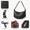 imageBOSTANTEN Purses for Women Small Crossbody Bags Crescent Shoulder Bag Hobo Handbag with Adjustable StrapBlack