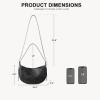 imageBOSTANTEN Purses for Women Small Crossbody Bags Crescent Shoulder Bag Hobo Handbag with Adjustable StrapBlack