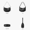 imageBOSTANTEN Purses for Women Small Crossbody Bags Crescent Shoulder Bag Hobo Handbag with Adjustable StrapBlack