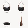 imageBOSTANTEN Purses for Women Small Crossbody Bags Crescent Shoulder Bag Hobo Handbag with Adjustable StrapBlack With Brown