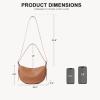 imageBOSTANTEN Purses for Women Small Crossbody Bags Crescent Shoulder Bag Hobo Handbag with Adjustable StrapBrown