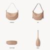 imageBOSTANTEN Purses for Women Small Crossbody Bags Crescent Shoulder Bag Hobo Handbag with Adjustable StrapLight Khaki Brown