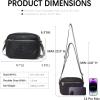 imageBOSTANTEN Quilted Crossbody Bags for Women Vegan Leather Purses Small Shoulder Handbags with Wide StrapBlack