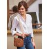 imageBOSTANTEN Quilted Crossbody Bags for Women Vegan Leather Purses Small Shoulder Handbags with Wide StrapBrown