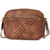 imageBOSTANTEN Quilted Crossbody Bags for Women Vegan Leather Purses Small Shoulder Handbags with Wide StrapBrown