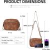 imageBOSTANTEN Quilted Crossbody Bags for Women Vegan Leather Purses Small Shoulder Handbags with Wide StrapBrown