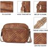 imageBOSTANTEN Quilted Crossbody Bags for Women Vegan Leather Purses Small Shoulder Handbags with Wide StrapBrown
