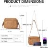 imageBOSTANTEN Quilted Crossbody Bags for Women Vegan Leather Purses Small Shoulder Handbags with Wide StrapCamel Brown