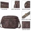 imageBOSTANTEN Quilted Crossbody Bags for Women Vegan Leather Purses Small Shoulder Handbags with Wide StrapCoffee