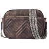 imageBOSTANTEN Quilted Crossbody Bags for Women Vegan Leather Purses Small Shoulder Handbags with Wide StrapCoffee