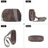 imageBOSTANTEN Quilted Crossbody Bags for Women Vegan Leather Purses Small Shoulder Handbags with Wide StrapCoffee