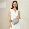 imageBOSTANTEN Quilted Crossbody Bags for Women Vegan Leather Purses Small Shoulder Handbags with Wide StrapG02grey