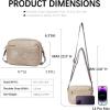 imageBOSTANTEN Quilted Crossbody Bags for Women Vegan Leather Purses Small Shoulder Handbags with Wide StrapGrey
