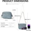 imageBOSTANTEN Quilted Crossbody Bags for Women Vegan Leather Purses Small Shoulder Handbags with Wide StrapLight Blue