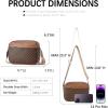imageBOSTANTEN Quilted Crossbody Bags for Women Vegan Leather Purses Small Shoulder Handbags with Wide StrapP05coffee With Brown