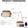 imageBOSTANTEN Quilted Crossbody Bags for Women Vegan Leather Purses Small Shoulder Handbags with Wide StrapPatternbrown