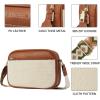 imageBOSTANTEN Quilted Crossbody Bags for Women Vegan Leather Purses Small Shoulder Handbags with Wide StrapPatternbrown