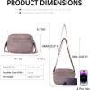 imageBOSTANTEN Quilted Crossbody Bags for Women Vegan Leather Purses Small Shoulder Handbags with Wide StrapPurple