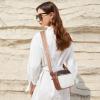 imageBOSTANTEN Quilted Crossbody Bags for Women Vegan Leather Purses Small Shoulder Handbags with Wide StrapQbeige With Black With Brown