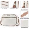 imageBOSTANTEN Quilted Crossbody Bags for Women Vegan Leather Purses Small Shoulder Handbags with Wide StrapZ01plush Beige With Brown