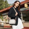 imageBOSTANTEN Quilted Crossbody Bags for Women Vegan Leather Purses Small Shoulder Handbags with Wide StrapZ01plush Beige With Brown