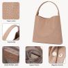 imageBOSTANTEN Shoulder Bag for Women Trendy Summer Hobo Handbag Purse Tophandlde Tote BagAapricot