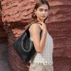 imageBOSTANTEN Shoulder Bag for Women Trendy Summer Hobo Handbag Purse Tophandlde Tote BagAblack