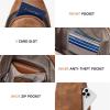 imageBOSTANTEN Sling Bag Cross Body Bag Trendy Leather Crossbody Purse Chest Bag with Adjustable Guitar Strap for TravelBrown With Blackwhite