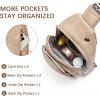 imageBOSTANTEN Sling Bag Cross Body Bag Trendy Leather Crossbody Purse Chest Bag with Adjustable Guitar Strap for TravelLight Brown
