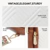 imageBOSTANTEN Sling Bag Quilted Crossbody Bags for Women Cross Body Purse Leather Fanny Pack with Adjustable Guitar StrapAbeige