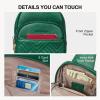 imageBOSTANTEN Sling Bag Quilted Crossbody Bags for Women Cross Body Purse Leather Fanny Pack with Adjustable Guitar StrapAgreen