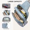 imageBOSTANTEN Sling Bag Quilted Crossbody Bags for Women Cross Body Purse Leather Fanny Pack with Adjustable Guitar StrapAlight Blue