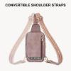 imageBOSTANTEN Sling Bag Quilted Crossbody Bags for Women Cross Body Purse Leather Fanny Pack with Adjustable Guitar StrapApurple