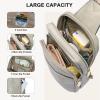 imageBOSTANTEN Sling Bag Quilted Crossbody Bags for Women Cross Body Purse Leather Fanny Pack with Adjustable Guitar StrapAtwilight Grey